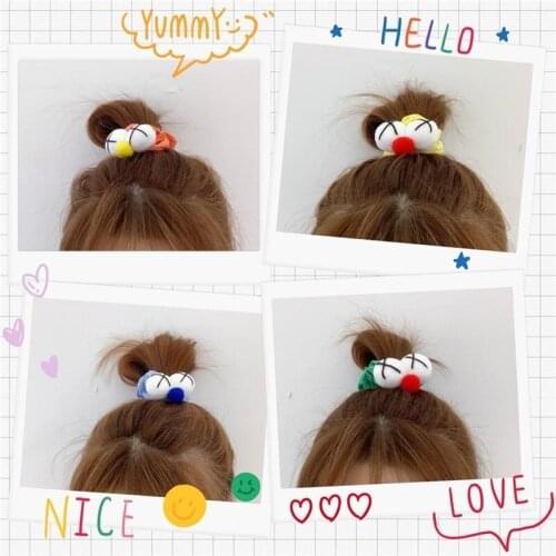 Cute kids big eyes hair rope Hair Accessories Scrunchy Elastic Hair Bands Girls decorations Headbands Rubber Band gum for hair