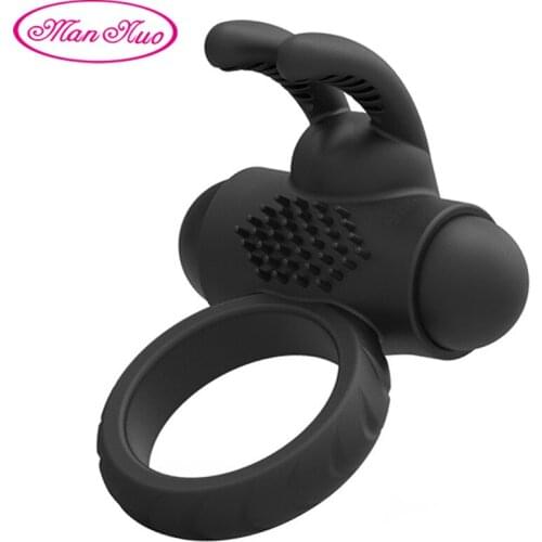 Man Nuo Vibrating Penis Rings Erection Male Chastity Device Cock Ring Delay Ejaculation Stimulator Single Ring Lasting Sex Shop