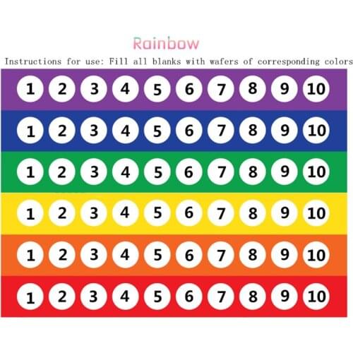 Kids Baby Montessori Learning Toys Magnetic Stick Wand Set Transparent Color Counting Chips With Metal Loop for Children