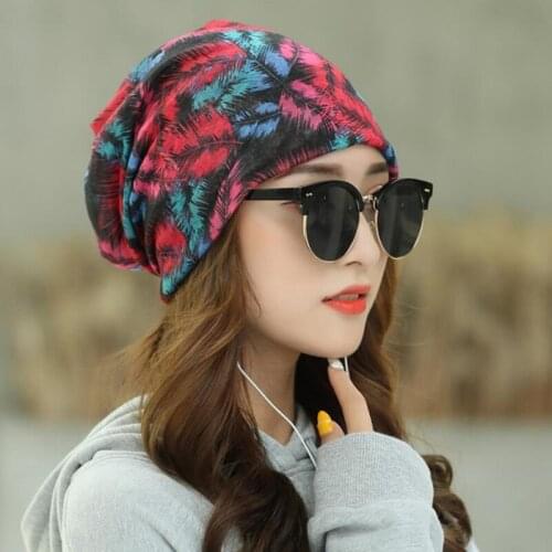 New Casual Beanie Turban Hat Women Men Boho Geometric Design Beanie Fashion Baggy Cap Turban Head Wrap Caps