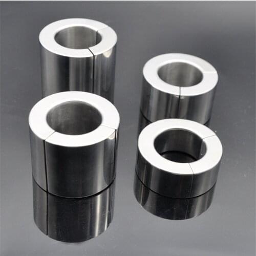 New Magnetic Stainless Steel Scrotum Ring Pendant Ball Stretchers Testis Ball Heavy Penis Rings Cockring Bondage Sex Toy for Man