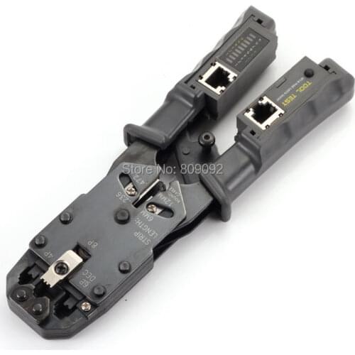 Network Cable Crimper Tool Pliers Tester LAN Ethernet RJ45/RJ11/RJ9 6P DEC 4P 8P Crimping pliers Removable Network tester