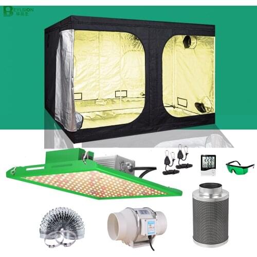 BEYLSION Complete Indoor Tent Grow Box Kits Full Spectrum Dimmable LED Grow Lights Carbon Filter Combo Multiple Size Dark Room