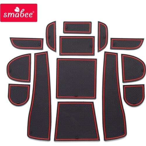Smabee Anti-Slip Gate Slot Cup Pad For SUBARU FORESTER 2013 - 2018 Interior Accessories Rubber Door Mat Car Non-Slip Mats