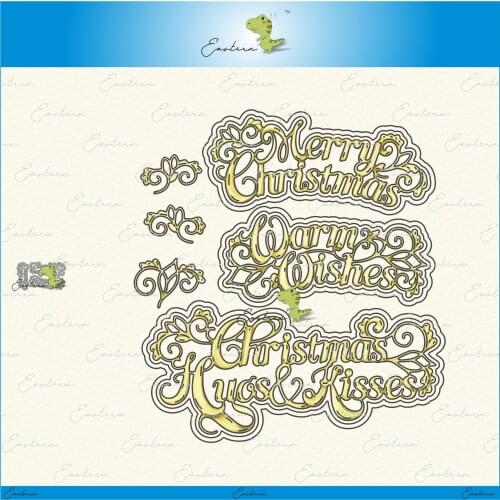 Christmas wishes metal cutting dies 2021 new diy molds Scrapbooking Paper Making die cuts crafts