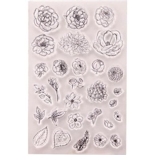 Flower Silicone Clear Seal Stamp DIY Scrapbooking Embossing Photo Album Decorative Paper Card Craft Art Handmade Gift