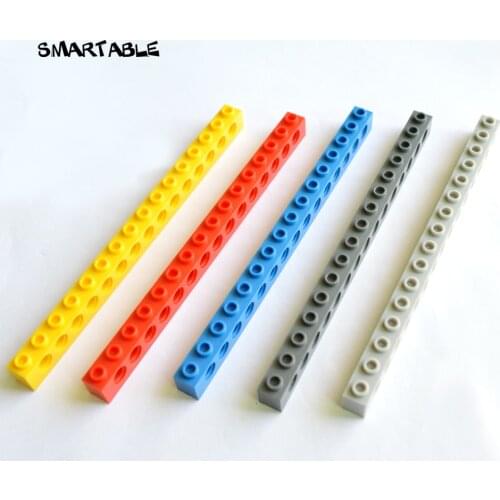 Smartable Technic Brick 1x16 with Holes Building Blocks Parts Creative Toy Compatible All Brands 3703 Technic MOC Toys 18pcs/lot