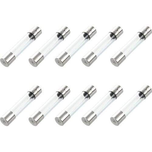 10 Pcs Fast Blow Type Glass Tube Fuses 6x30mm 250V 5Amp