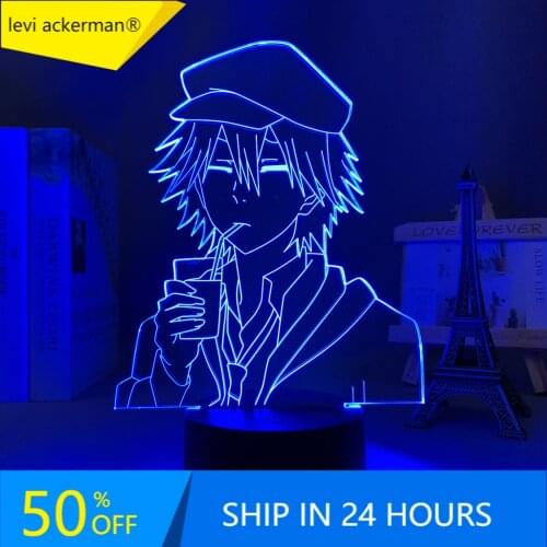 Anime Led Light Bungo Stray Dogs Ranpo for Bedroom Decoration Nightlight Birthday Gift Room Decor Table 3d Lamp Bungo Stray Dogs