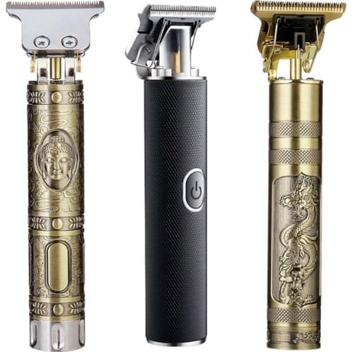 Trimmer for Men Beard Haircuts Hair Cutter Machine Professional Metal Cordless Barber Clippers Retro Shaving T Blade Razor