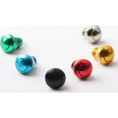 1pc 8mm Momentary Metal Horn Doorbell Bell Push Button Switch Waterproof Car Auto Engine PC Power Start Starter