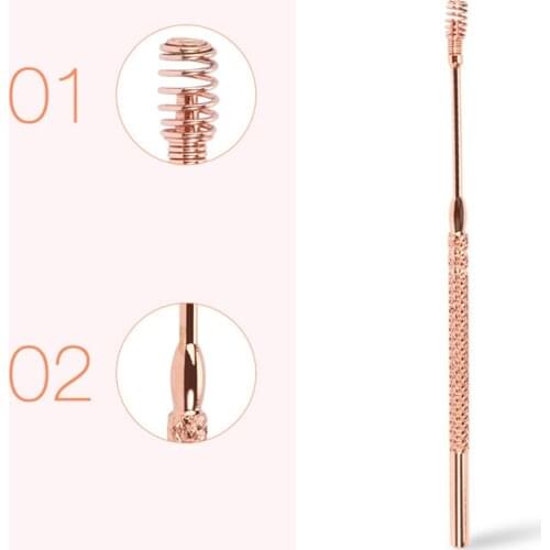 1 Pc Stainless Steel Head Spiral Ear Pick Spoon Earwax Remover Cleaning Tool Earpick Ear Wax Removal