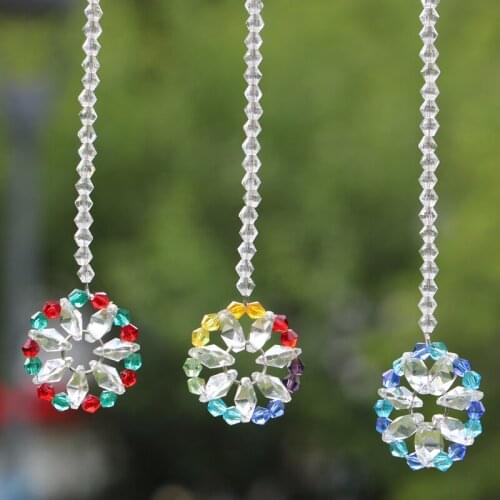 1PCS Chandelier Crystal Suncatcher Prism Rainbow Octogon Chakra Hanging Sun Catchers Window Ornament