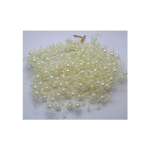 10 Strands of 1.2 Meter Ivory Pearl Beaded Garland Wedding Bouquet Decoration