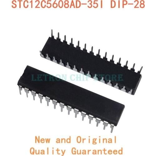 10PCS STC12C5608AD-35I-DIP28 STC12C5608AD-35I DIP-28 STC12C5608AD DIP new and original IC Chipset