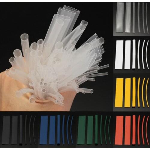 100Pcs for Wrap Wire Sleeve Cable Sleeving Kits Polyolefin Halogen-Free 2:1 Heat Shrink Tube Tubing Sleeve 7 Color Best Price
