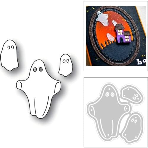 2020 New Halloween Mould Ghost Embossing Silhouette Metal Cutting Dies For DIY Making Greeting Card Paper Scrapbooking No Stamps