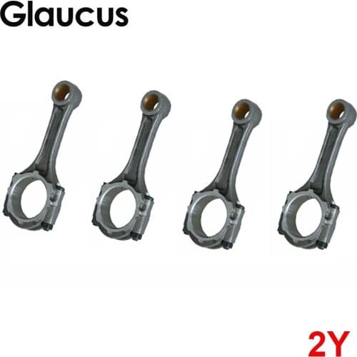 4pcs 2Y engine connecting rod for Toyota LITEACE HILUX HIACE DYNA 150 100 MASTER Toyota Mark II TownAce VW TARO 1812cc 1.8L