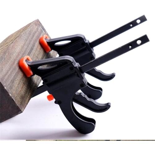 3/4/5pcs 4 Inch Woodworking Bar F Clamp Clip Hard Grip Quick Ratchet Release DIY Carpentry Hand Vise Tool Gadget