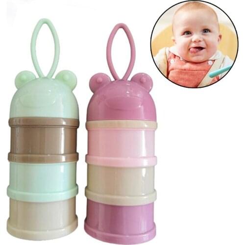 3 Layer Baby Cartoon Portable Food Storage Boxs Essential Cereal Cartoon Milk Powder Boxes Toddle Formula Milk Container Kids