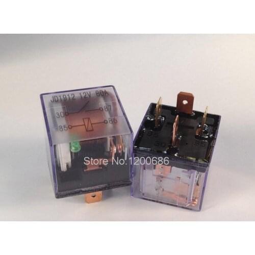 4PIN 12V80A Speaker relay connectionhigh current waterproof car relay headlamps with LED