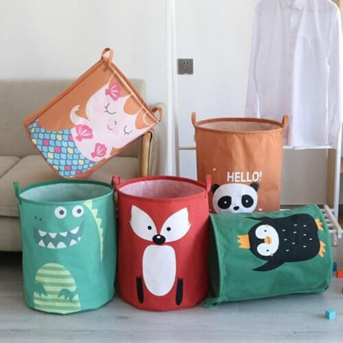 Large Canvas Fabric Laundry Basket Dirty Clothes Storage Basket Foldable Laundry Basket Bedroom Household Laundry Basket