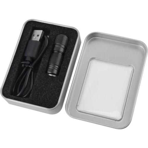 BORUiT XPE LED Mini Flashlight Single File Waterproof Keychain Torch Rechargeable Lantern Outdoor Camping Hunting Light