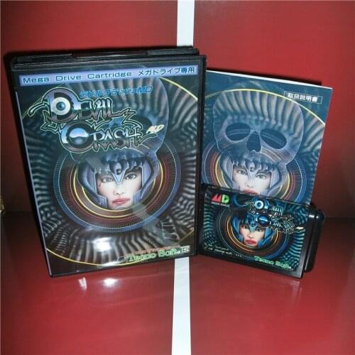 Devil Crash Japan Cover with box and manual For Sega Megadrive Genesis Video Game Console 16 bit MD card