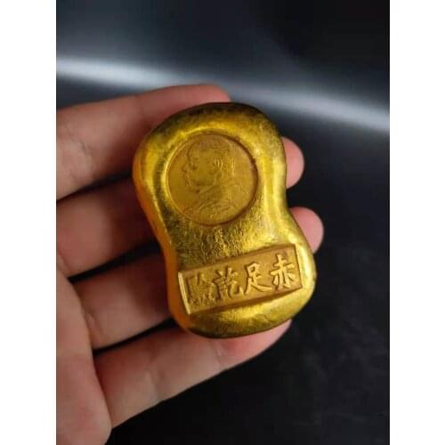 Pure gold barsGold ingot the republic of china Yuan dig head process of gold collect