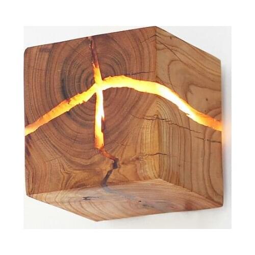 European Style Art Decoration LED Wall Lamp Bedroom Bedside Aisle Indoor Home Light Fixtures G4 Wood Wall Lamps for Living Room