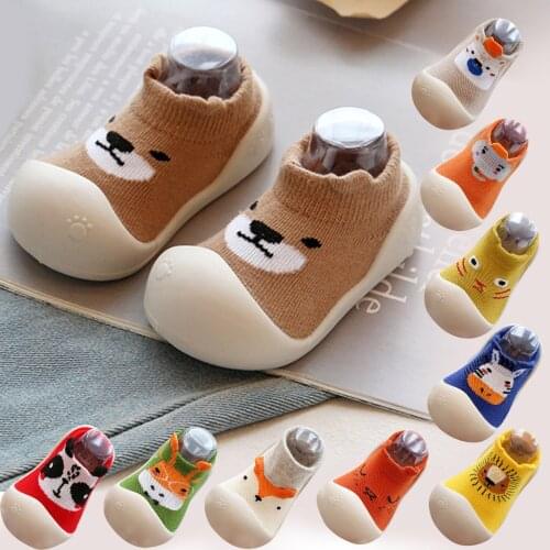 Baby Shoes Cute Cartoon Animal Baby Girls Boys Toddler Shoes Newborn Baby Floor Socks Soft-sole Kids Shoes Breathable Prewalker