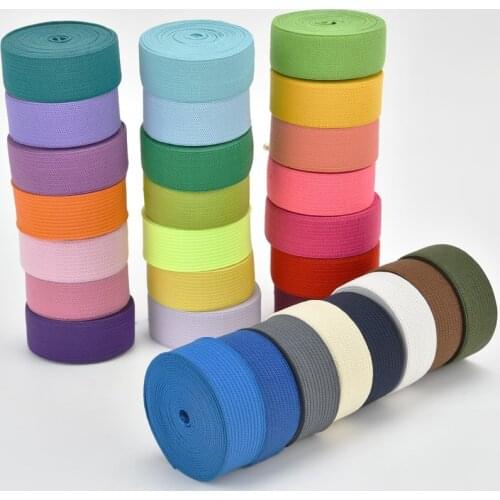 1.5CM~2.5CM 5 Yard/lot Colorful Apparel Sewing Thick Waist Wide Elastic Band Rubber Band For Garment Clothes DIY Accessories