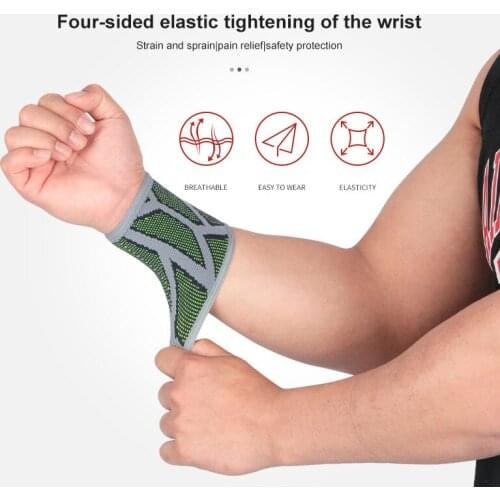 1PCS Outdoor Elastic Sports Wrist Guard Gym Entilation Pressure Wristband Support Wrist Men Women Wrist Fitness Protection