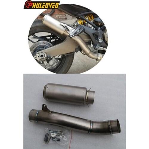Titanium Alloy Motorcycle Exhaust Muffler Link Pipe for Ducati Monster 821 1200 1200S 2015-2020 Exhaust Muffler Escape Mid Pipe