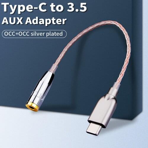 HIFI DAC Earphone Amplifier Type-C To 3.5mm Jack Audio Adapter 32bit 384Khz ALC4050 Decoding Chip USB C 3.5 Headphone Conversion