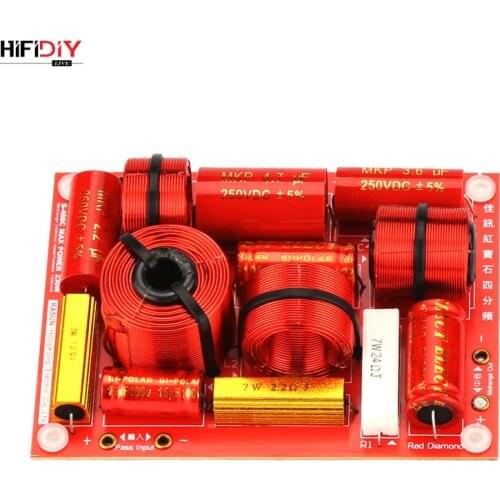HIFIDIY LIVE S-468C 3 Way 4 speaker Unit (tweeter + mid +bass*2 )HiFi Home Speakers audio Frequency Divider Crossover Filters