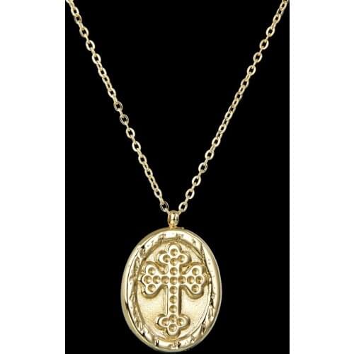 Christian Cross Necklace Pendant Retro Women Men Luxury Ladies Gold Jewelry Pendant Necklaces Crucifix Christian Ornament Gifts