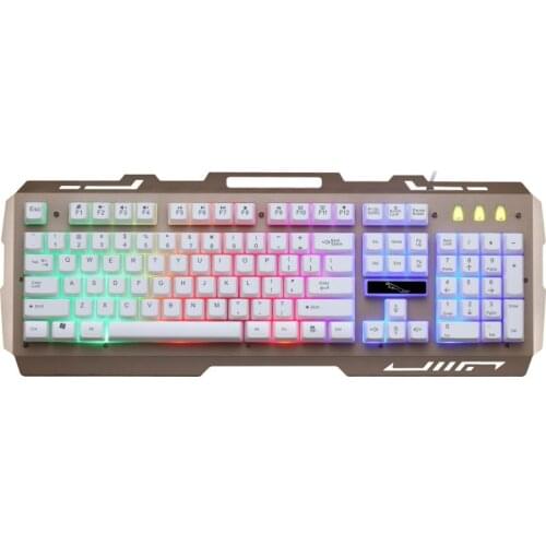 Gaming keyboard wired laptop manipulator metal luminous mobile phone bracket keyboard is suitable for PC Laptop