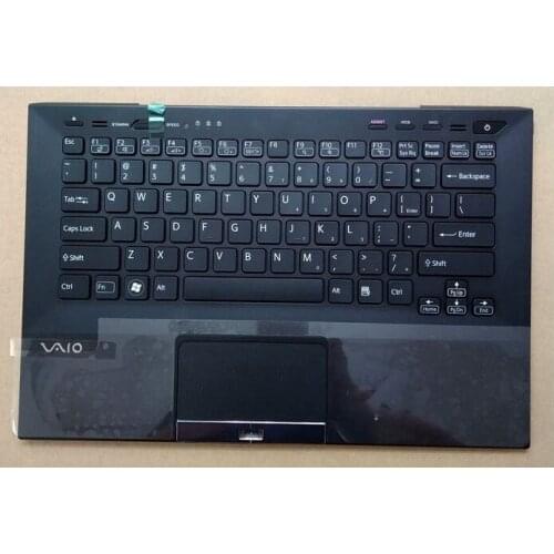 New for Sony Vaio VPC-SB VPC SB VPC-SD Palmrest backlit English US laptop keyboard frame Black