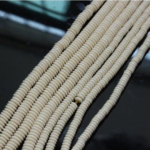 100pcs/lot Ivory White Flat Round Resin Spacer Rondelle Abacus Beads 6 8 10 12mm Pick size for DIY Bracelets Jewelry Making