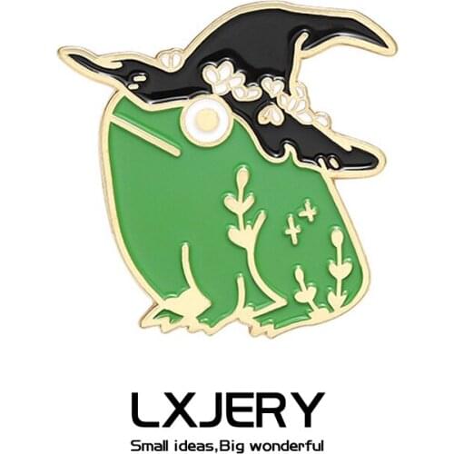LXJERY Magic Frog Pin Badge On Backpack Funny Brooch Pins For Clothes Broche For Women Girls Gift