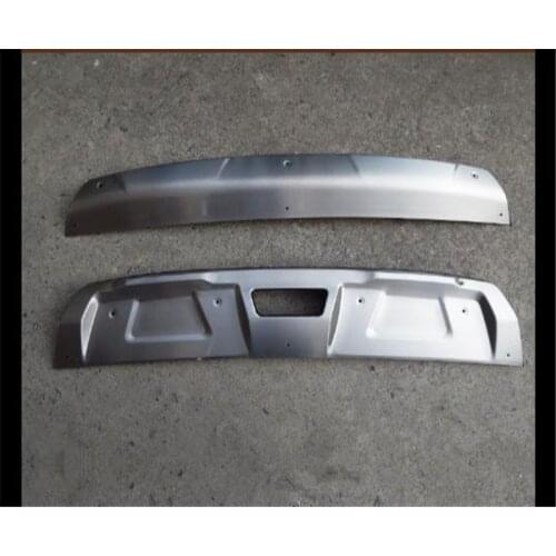 Metal front + rear bumper bottom guard protector with key hole For nissan Rogue X-Trail T32 2014to2018 car-styling accessories