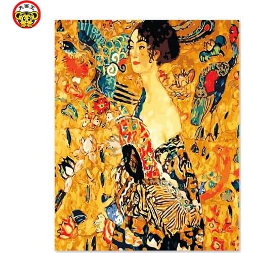 Painting by numbers art paint by number DIY decoration living room bedroom sofa background Krim famous painting