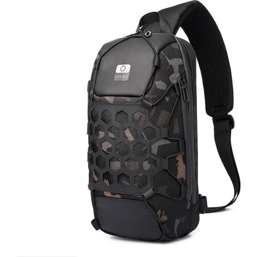 OZUKO Chest Bag Vest For Men Chest Pack Waterproof Bags Messenger Bag Sling Bag For Men