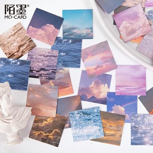 46 Pcs/box Sea Cloud Starry Sky Decor Sticker Scrapbooking Diary Label Stickers Kawaii Diy Decorative Stationery School Supplies