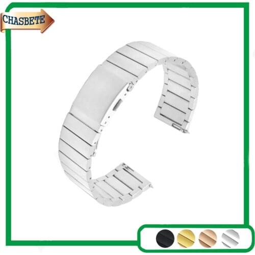 Stainless Steel Watch Band for Ferrari 22mm Quick Release Strap Belt Wrist Loop Bracelet Metal Black Silver Gold + Spring Bar