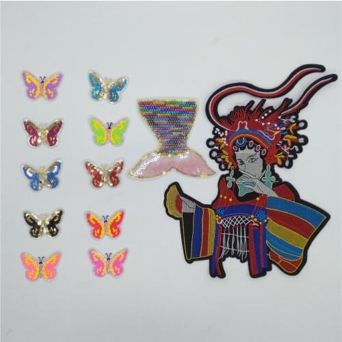 New arrive Cartoon Sequin Patch Iron Patch Hot Sticker Sewing Decal Badge Embroidery Decoration Childrens Clothing Accessories