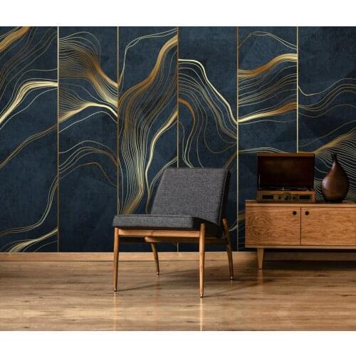 Customized Wallpaper New Chinese Modern Hand-painted Artistic Conception Ink Line TV Mural Background Wall Photo 3d Wallpaper