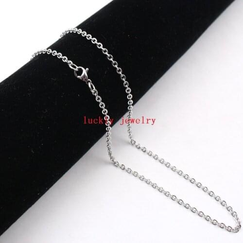 In bulk 5pcs Lot Stainless Steel 2.0mm joint Oval Link-Chain Necklace 18''-32