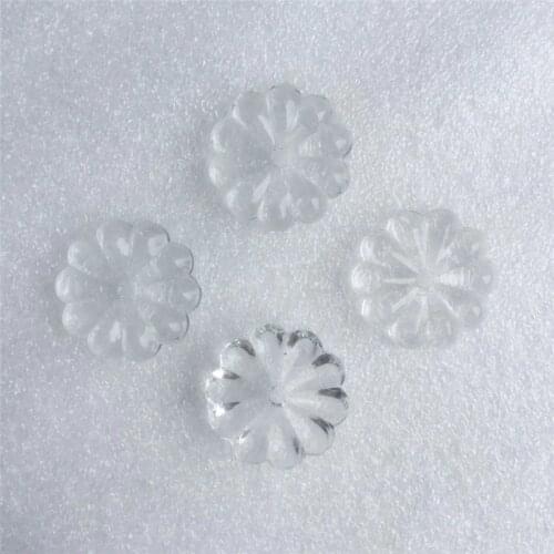Clear 50units 20mm Crystal Rosette Plum Flower Beads One Middle Hole Crystal Chandelier Prats For Diy Lamp Decoration